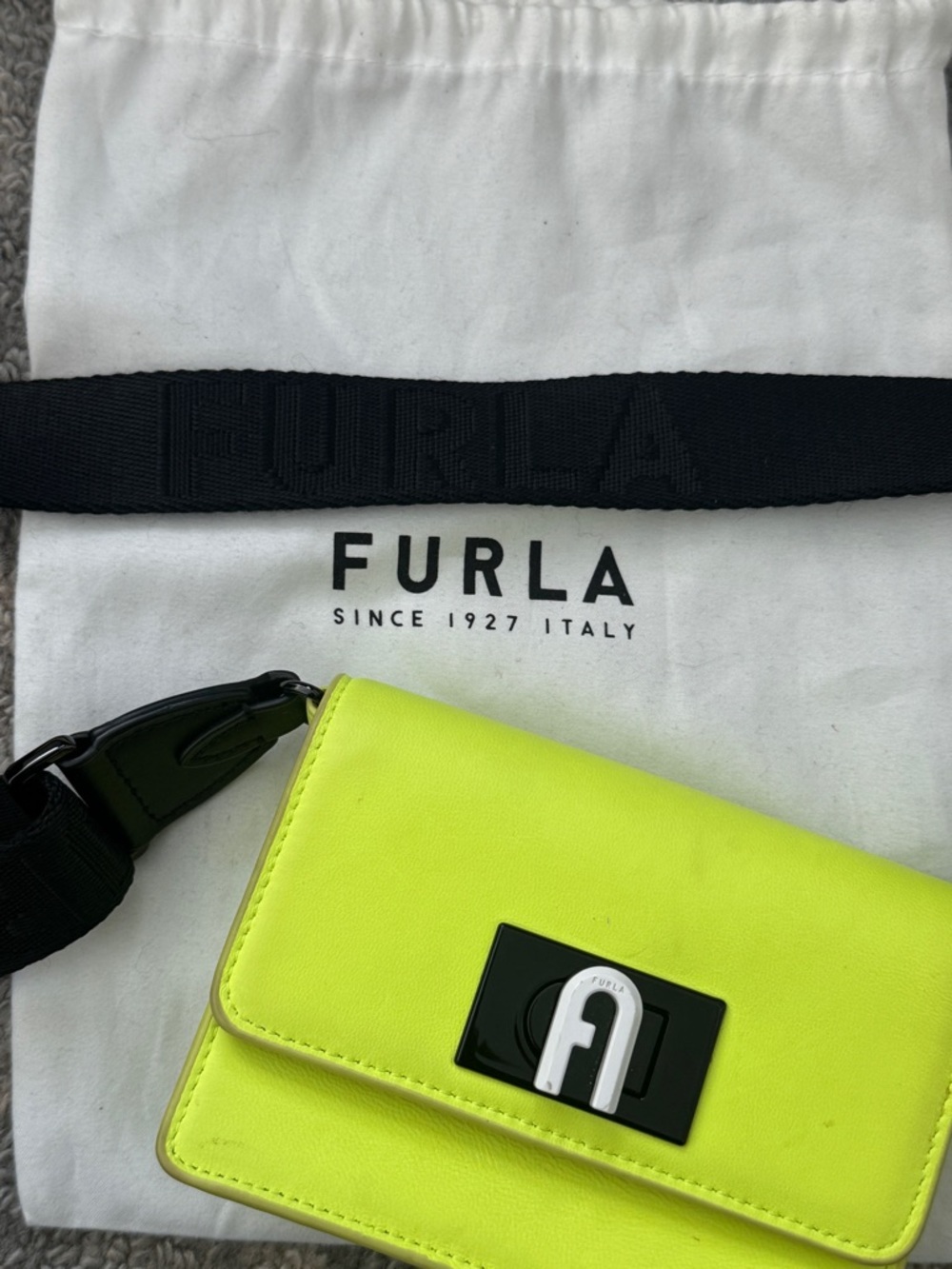 Furla Neon Yellow Crossbody